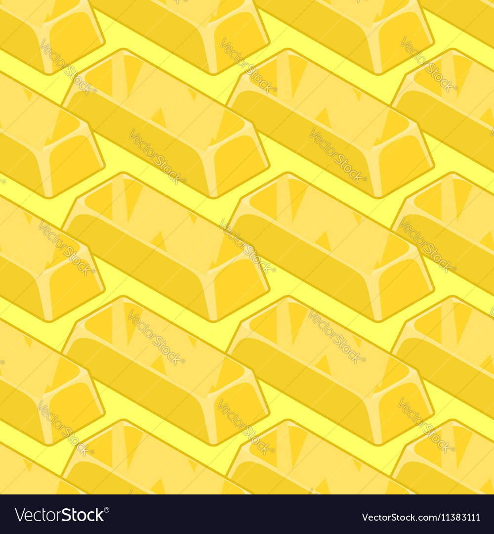 Gold bullion seamless pattern golden ingot