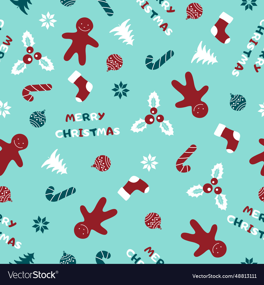 Seamless pattern with christmas tree candy