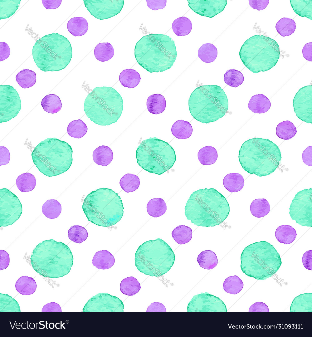 Seamless watercolor dots pattern Royalty Free Vector Image