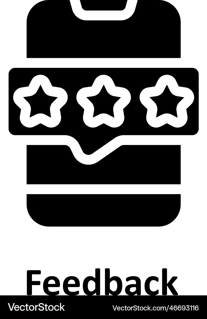 Feedback solid icons simple stock Royalty Free Vector Image