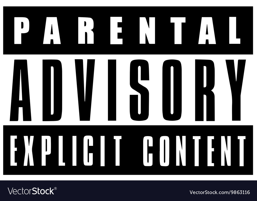  Parental advisory explicit content Warning Sign Vector Image