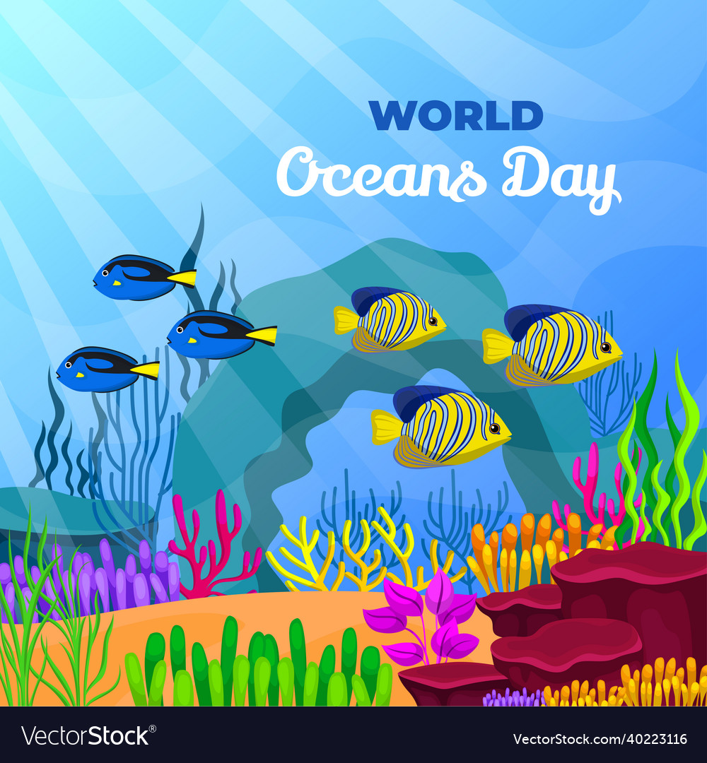 Save the ocean world oceans day design