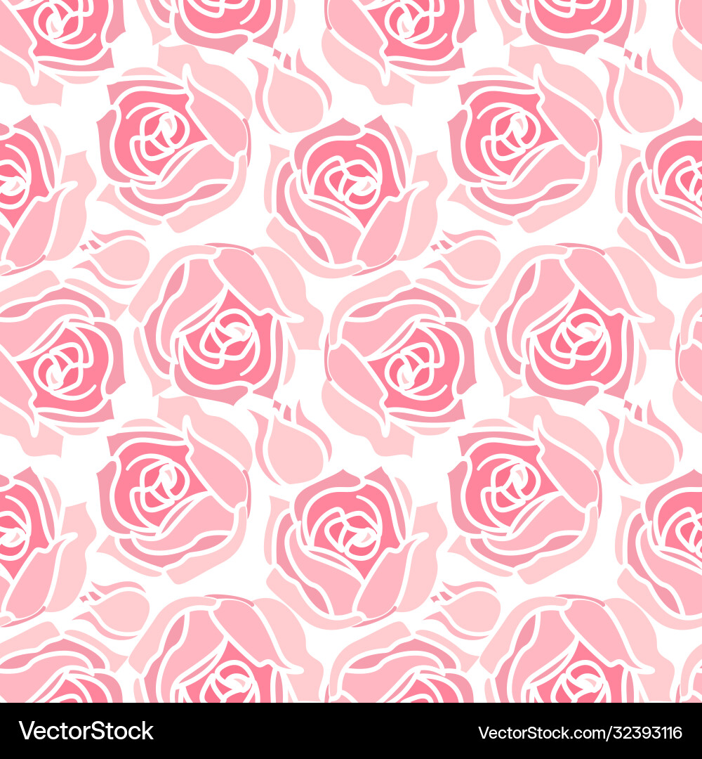 Seamless pattern with rose Royalty Free Vector Image