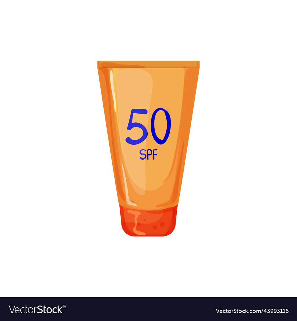 Skin sun cream cartoon Royalty Free Vector Image