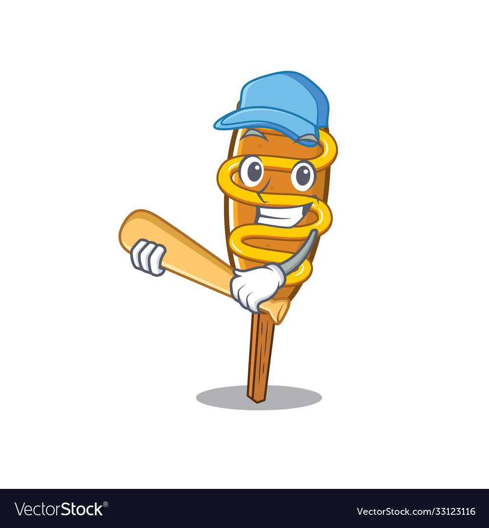 Smiley funny corn dog a mascot design