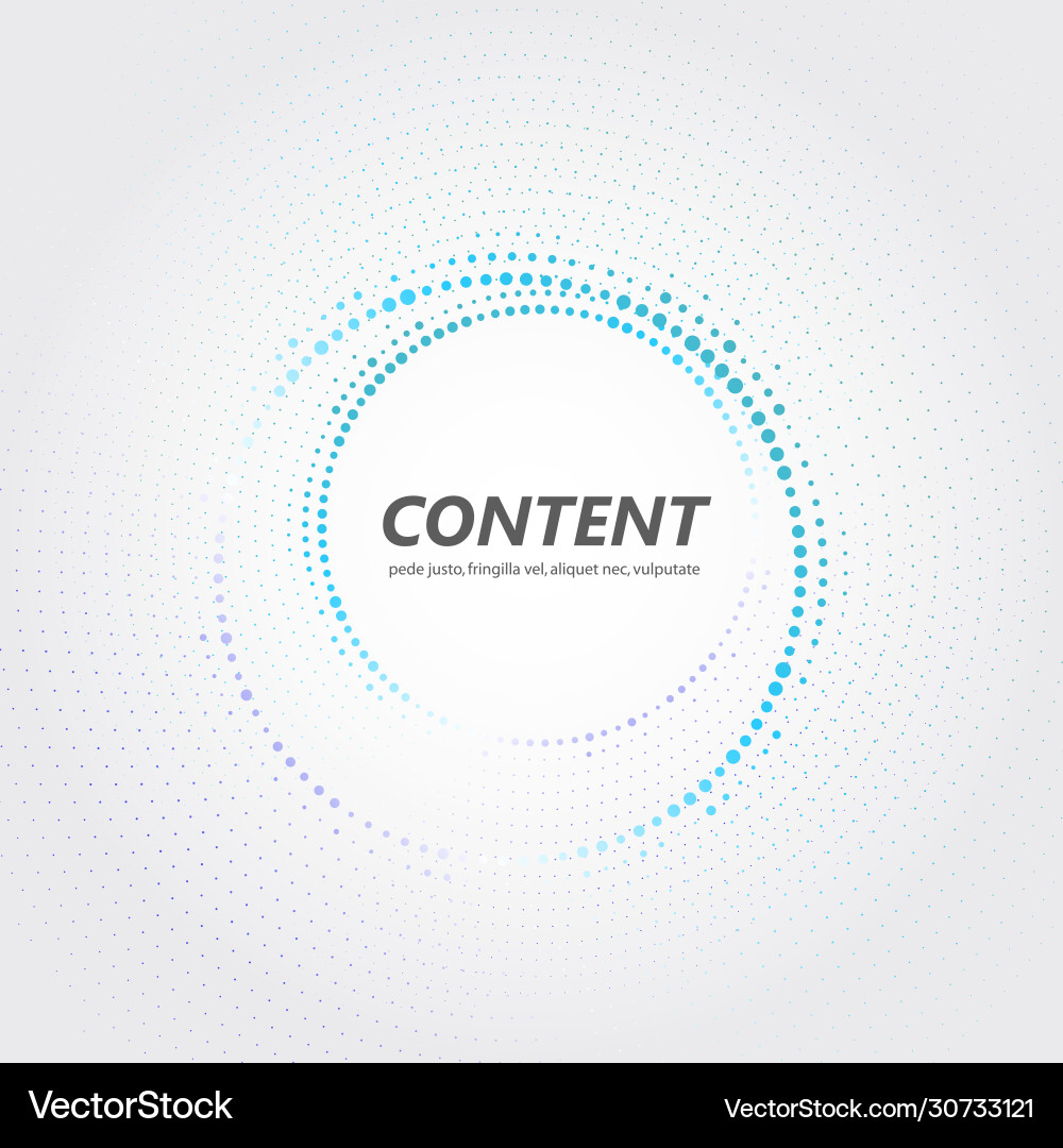 Halftone dots circle Royalty Free Vector Image