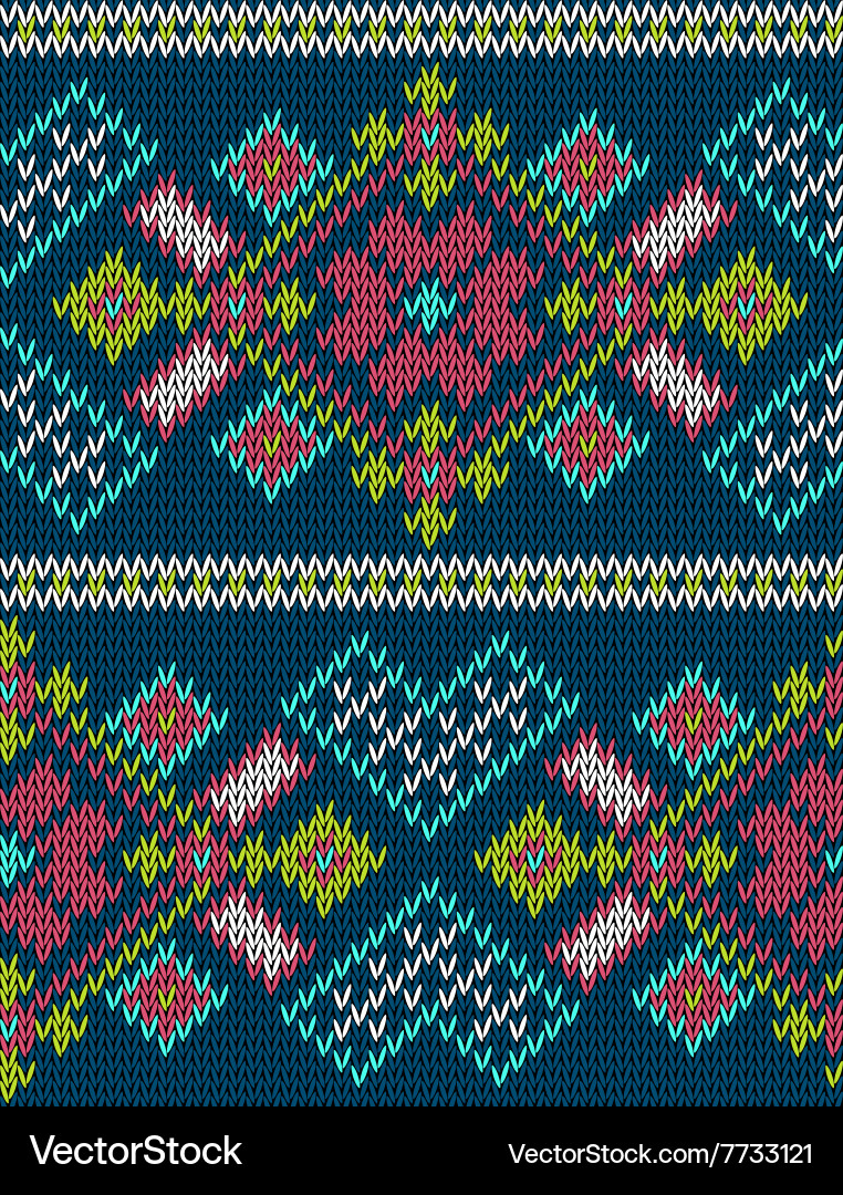 Knitted bright seamless winter holiday pattern Vector Image