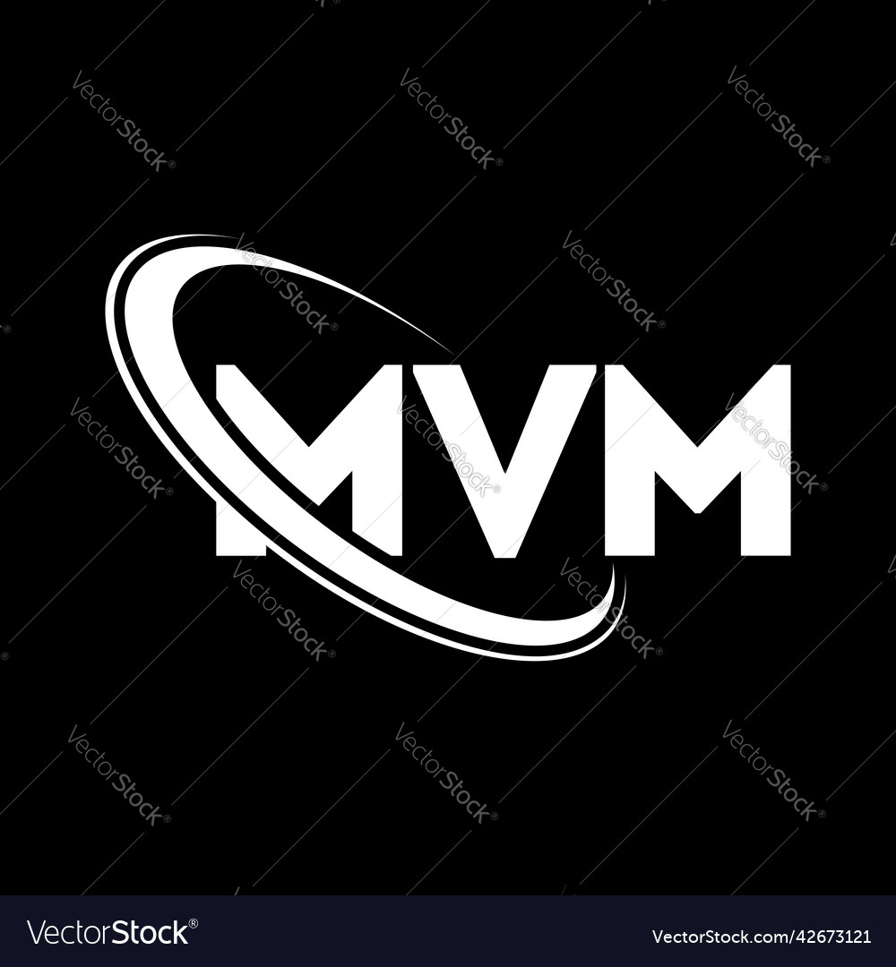 Mvm logo letter design Royalty Free Vector Image