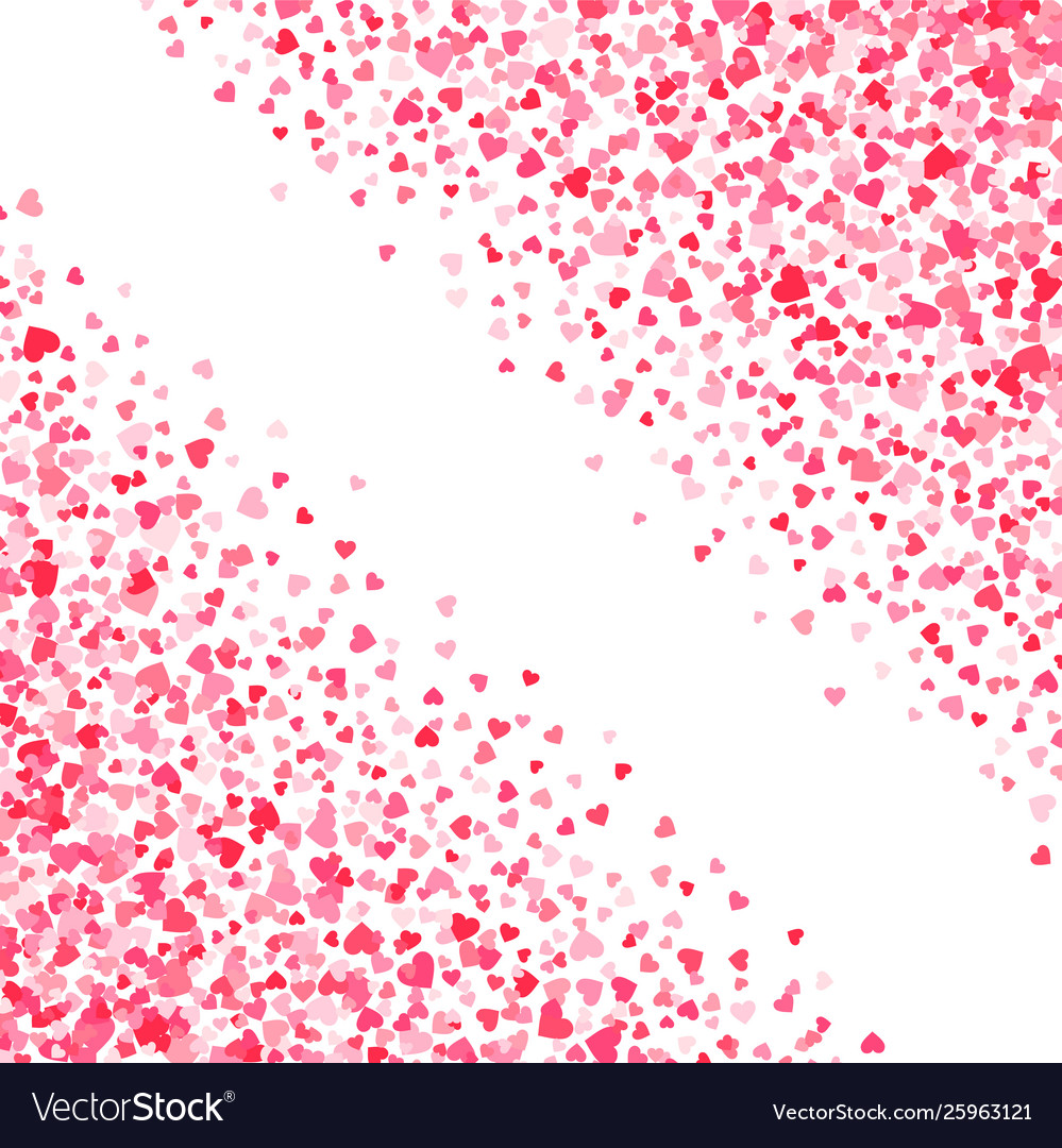 Pink red valentines day heartshapes background Vector Image