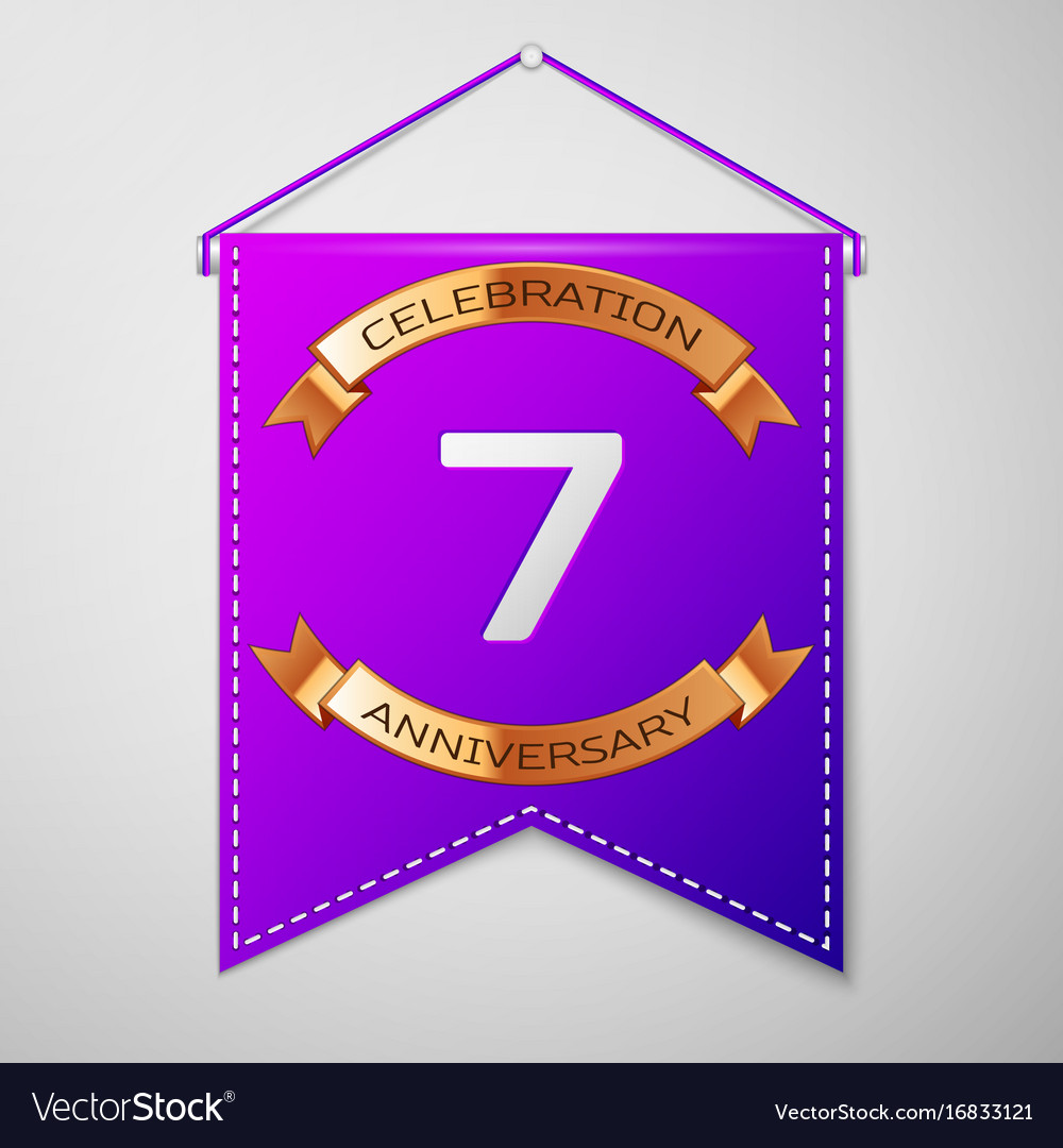 Seven years anniversary celebration design