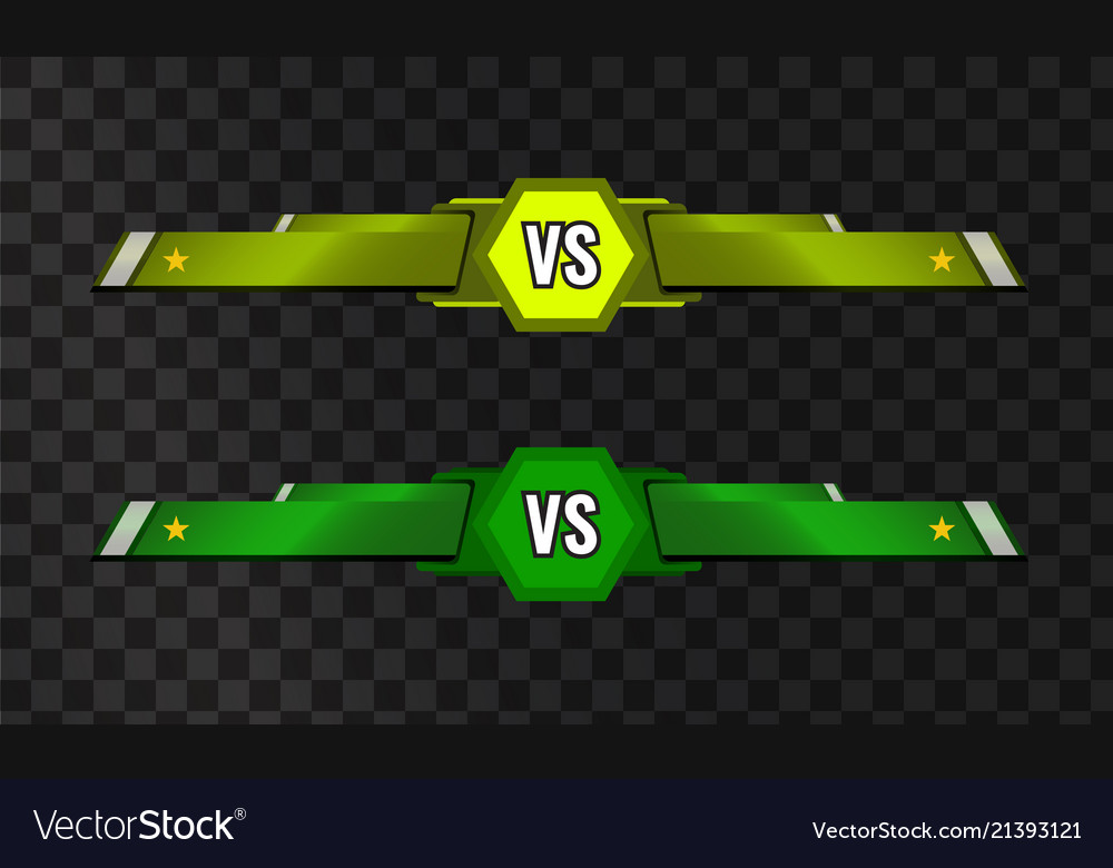 Versus battle template vs Royalty Free Vector Image