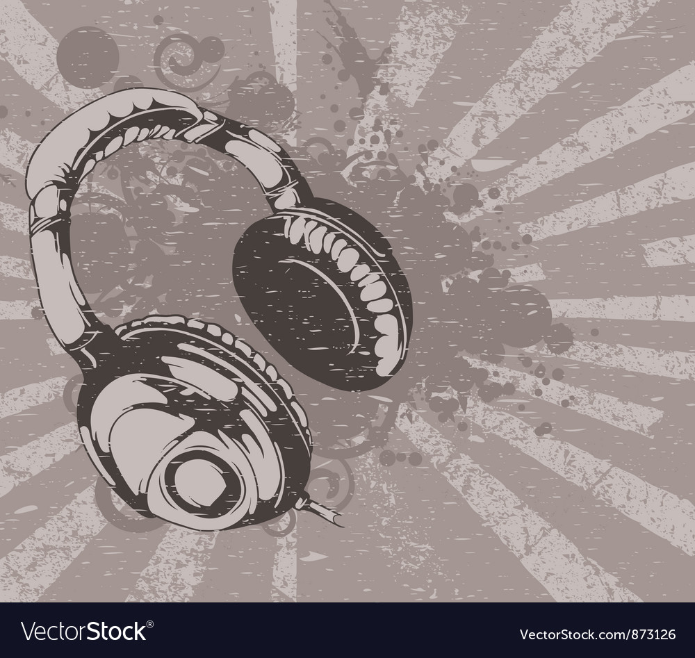 Concert wallpaper with headphones