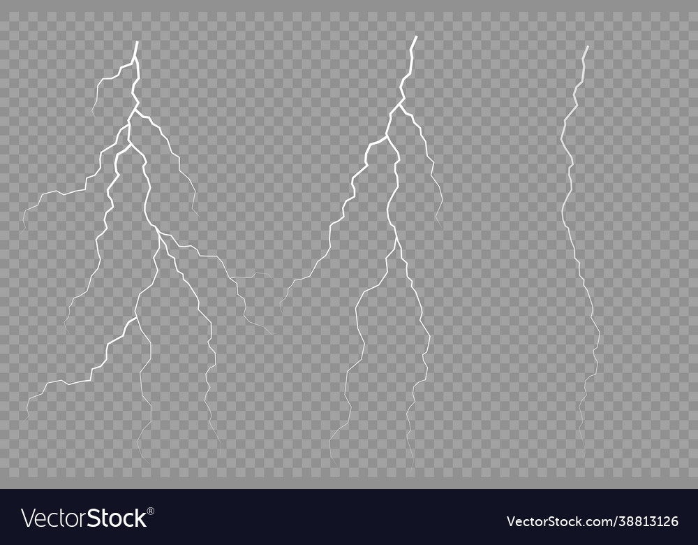 Effect lightning and lighting thunderstorm