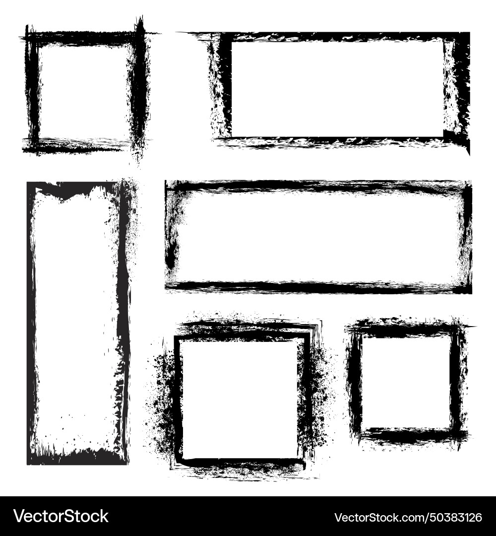 Grunge frames set Royalty Free Vector Image - VectorStock