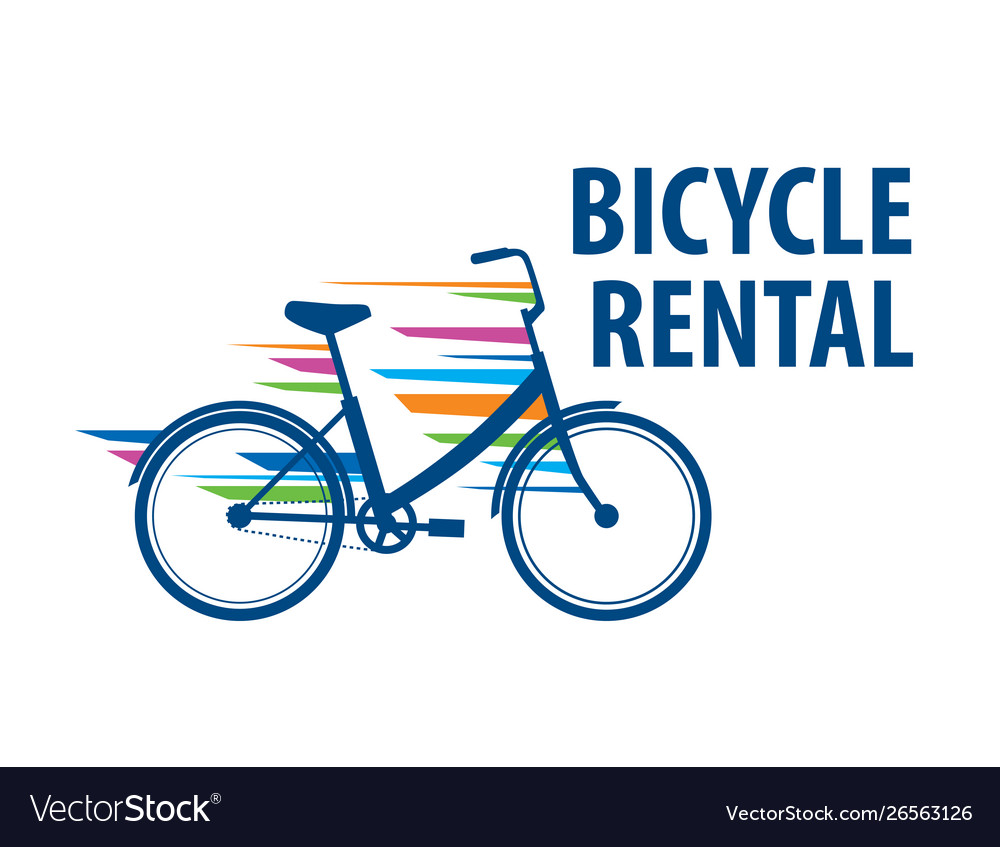 Logo for bicycle rental on Royalty Free Vector Image