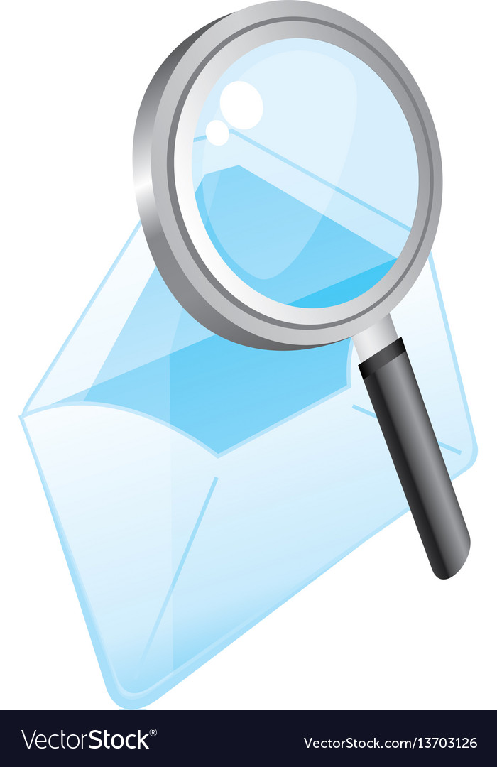 Magnifying glass with letter icon Royalty Free Vector Image