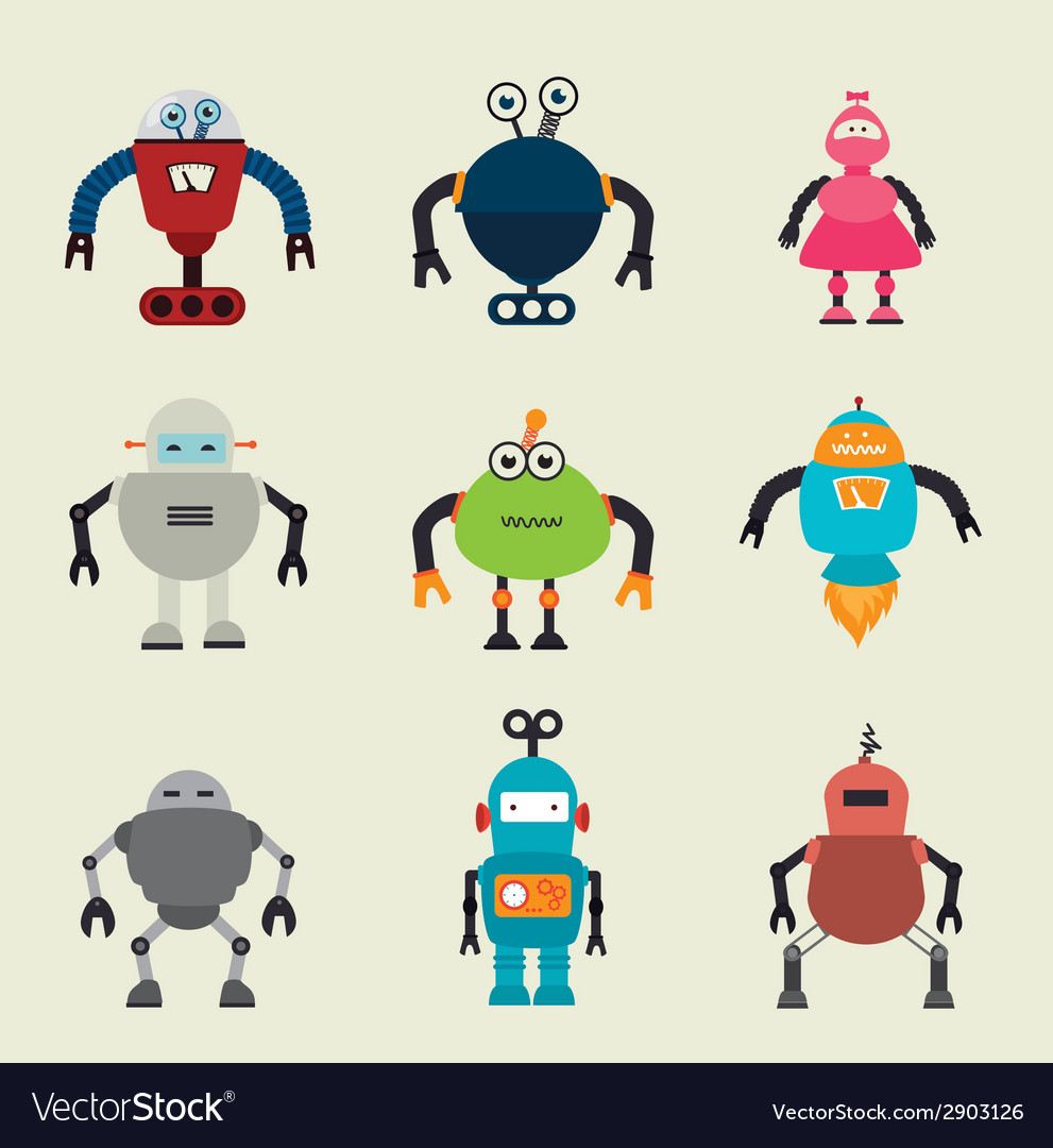 Robot design over beige background