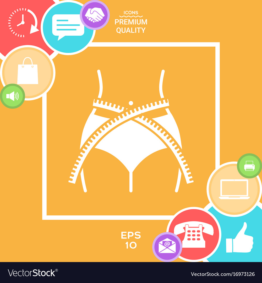 women waist with measuring tape weight loss diet vector image weightloss measurements