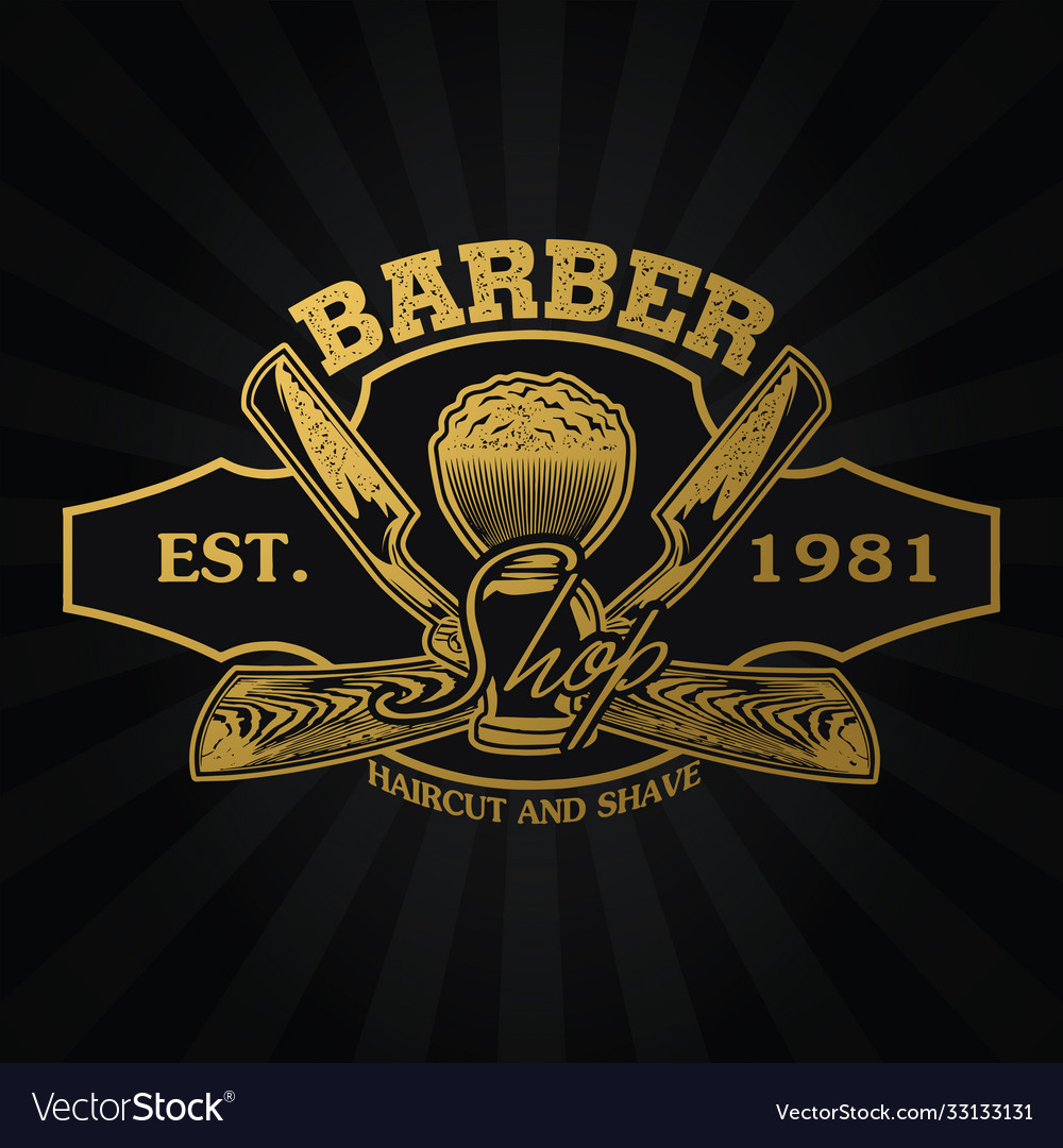 Barber Shop Hair Salon Hair Stylist Vintage Logo Vector Image