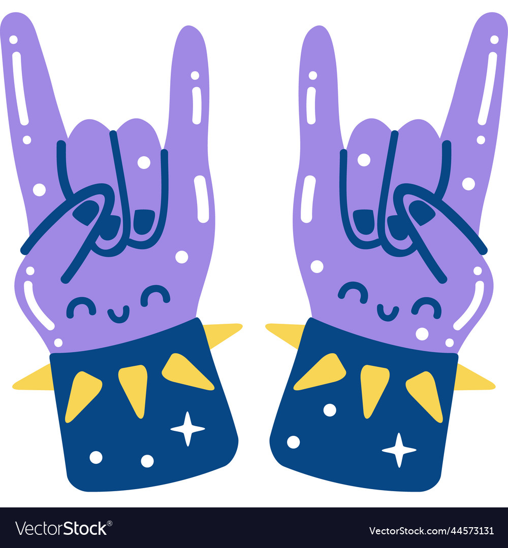 Glitzy rock music stickers Royalty Free Vector Image