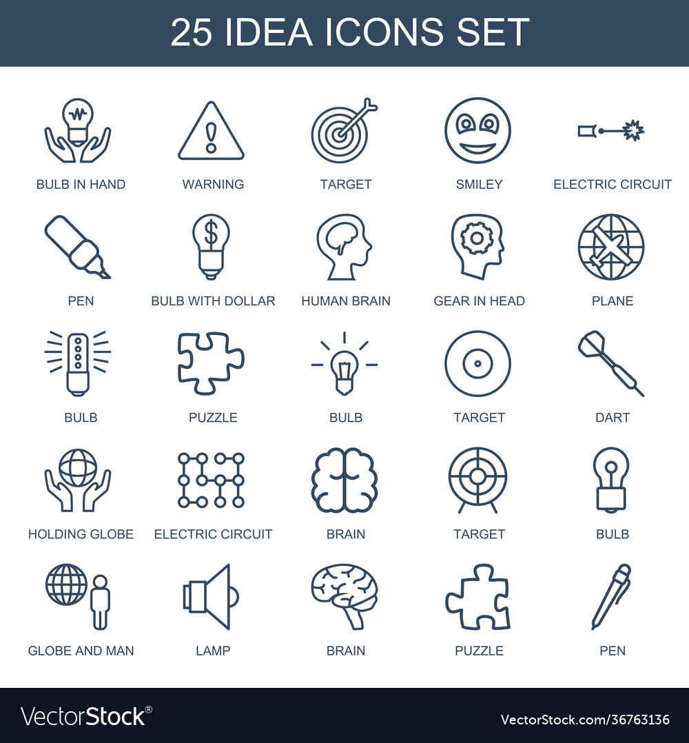 25 idea icons - Stock Image - Everypixel