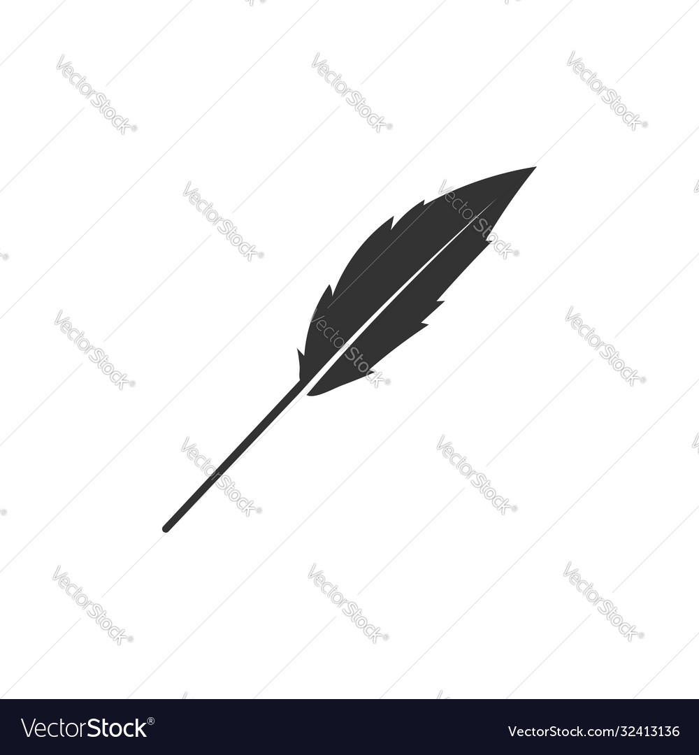 Feather design template Royalty Free Vector Image