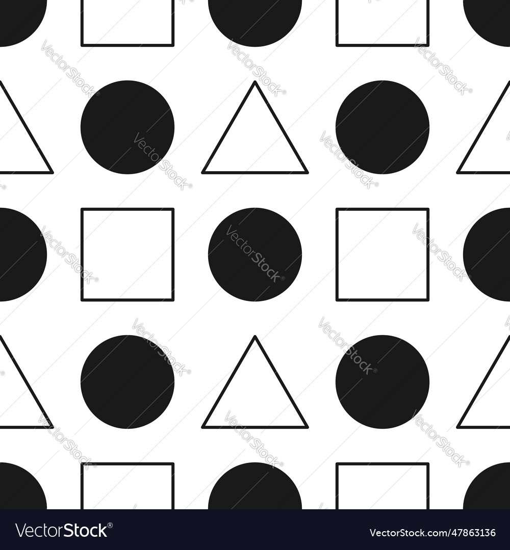 Geometric Polka Dot Seamless Pattern Royalty Free Vector