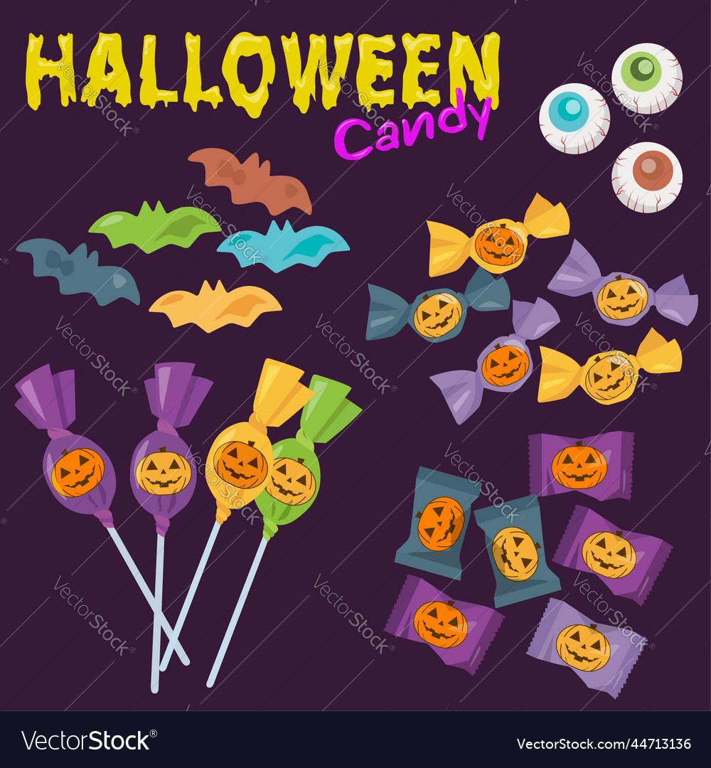 Halloween Candy Royalty Free Vector Image Vectorstock