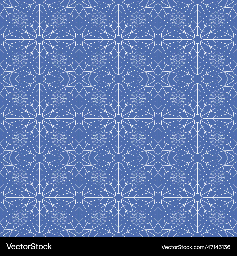 Seamless pattern with snowflakes Royalty Free Vector Image