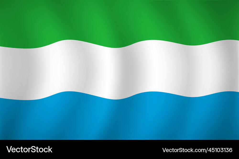 Sierra leone flag background Royalty Free Vector Image