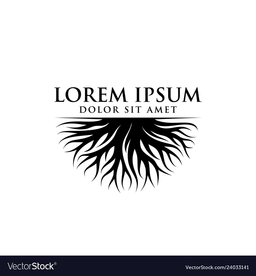 Abstract tree logo design root logo design vector image Abstract tree logo design root logo design