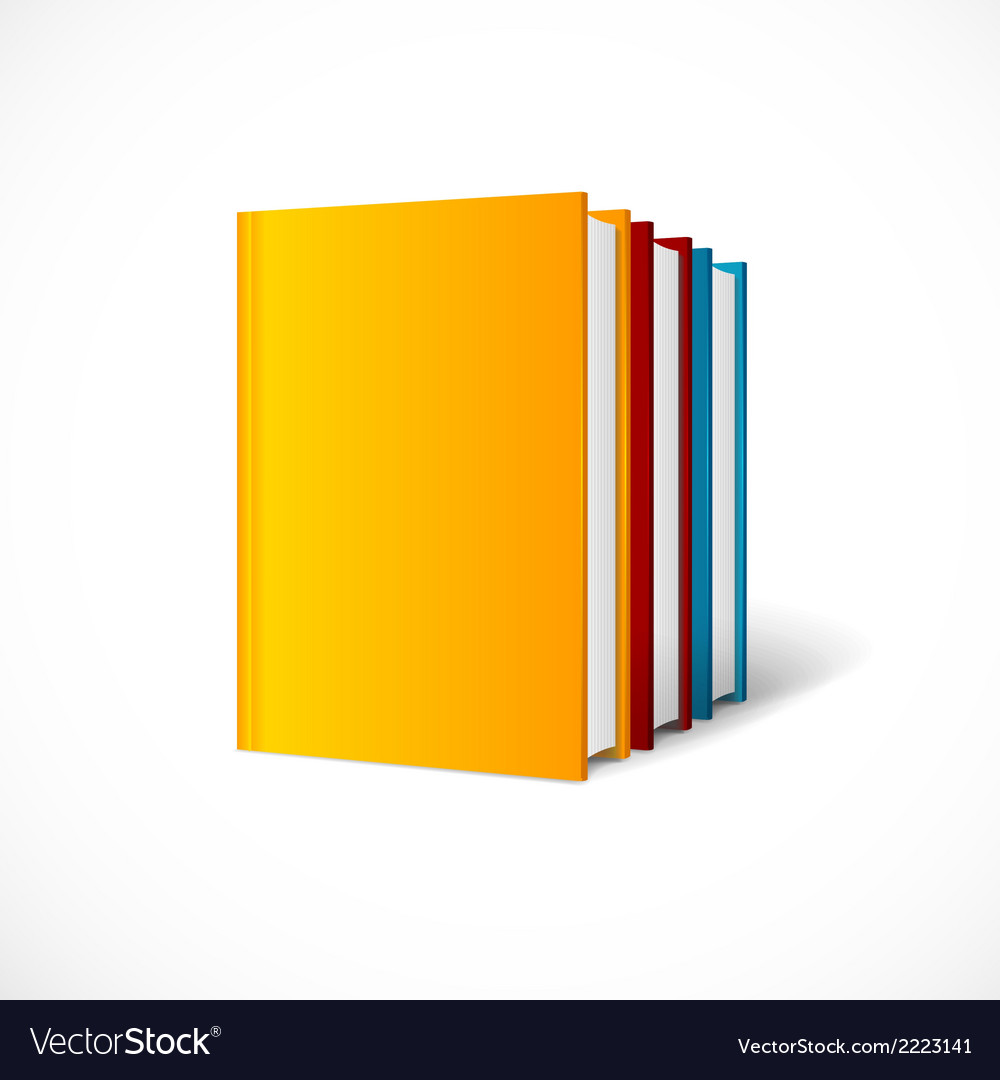 Book cover set perspective Books shelf icon Vector Image
