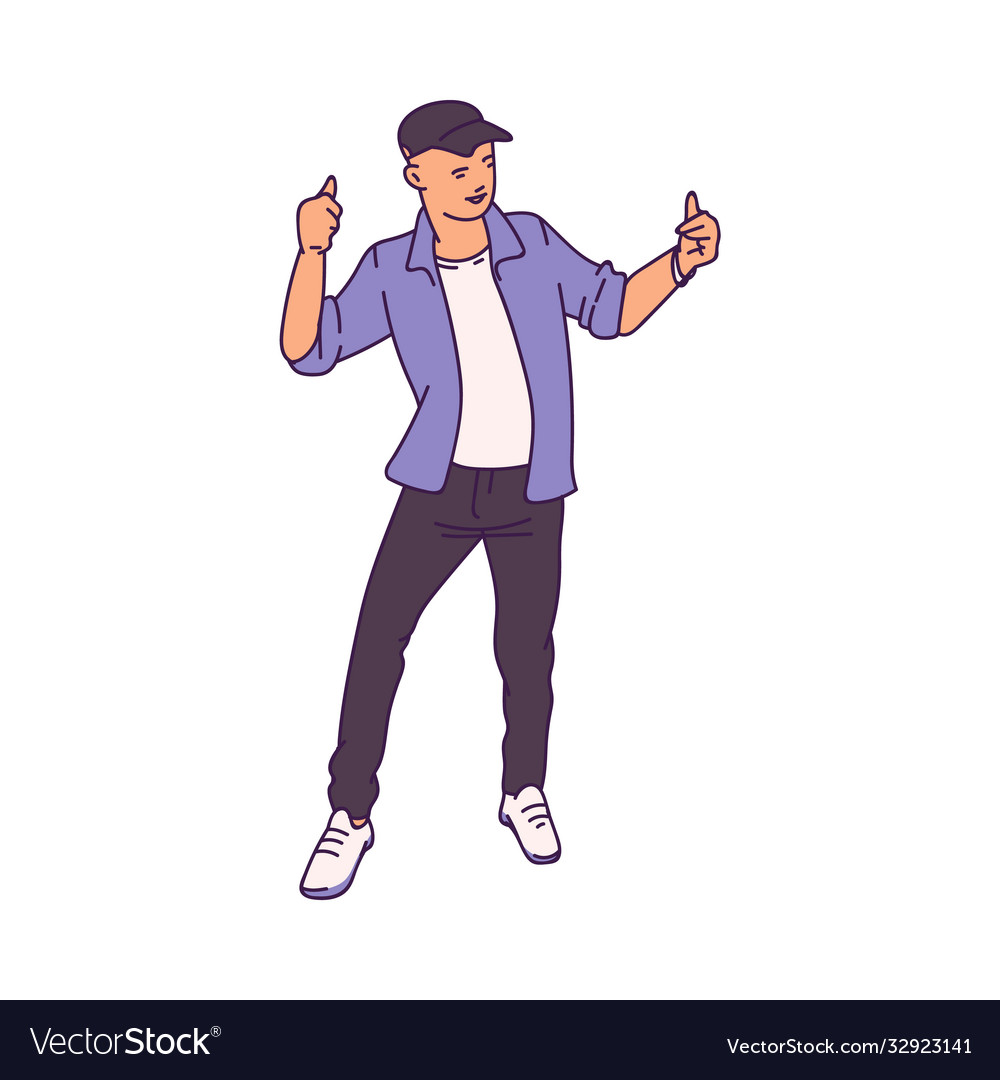 Cartoon man dancing isolated on white background Vector Image Cartoon man dancing isolated on white background Vector Image
