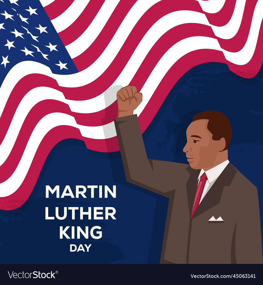 Flat design mlk day or martin luther king day Vector Image