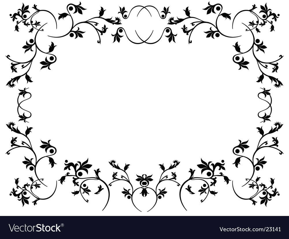 Floral frame Royalty Free Vector Image - VectorStock