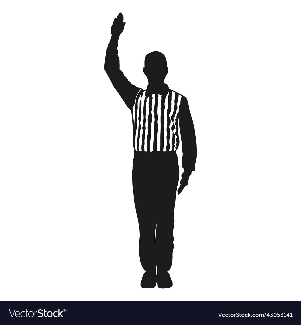 Football referee dead ball cut out Royalty Free Vector Image