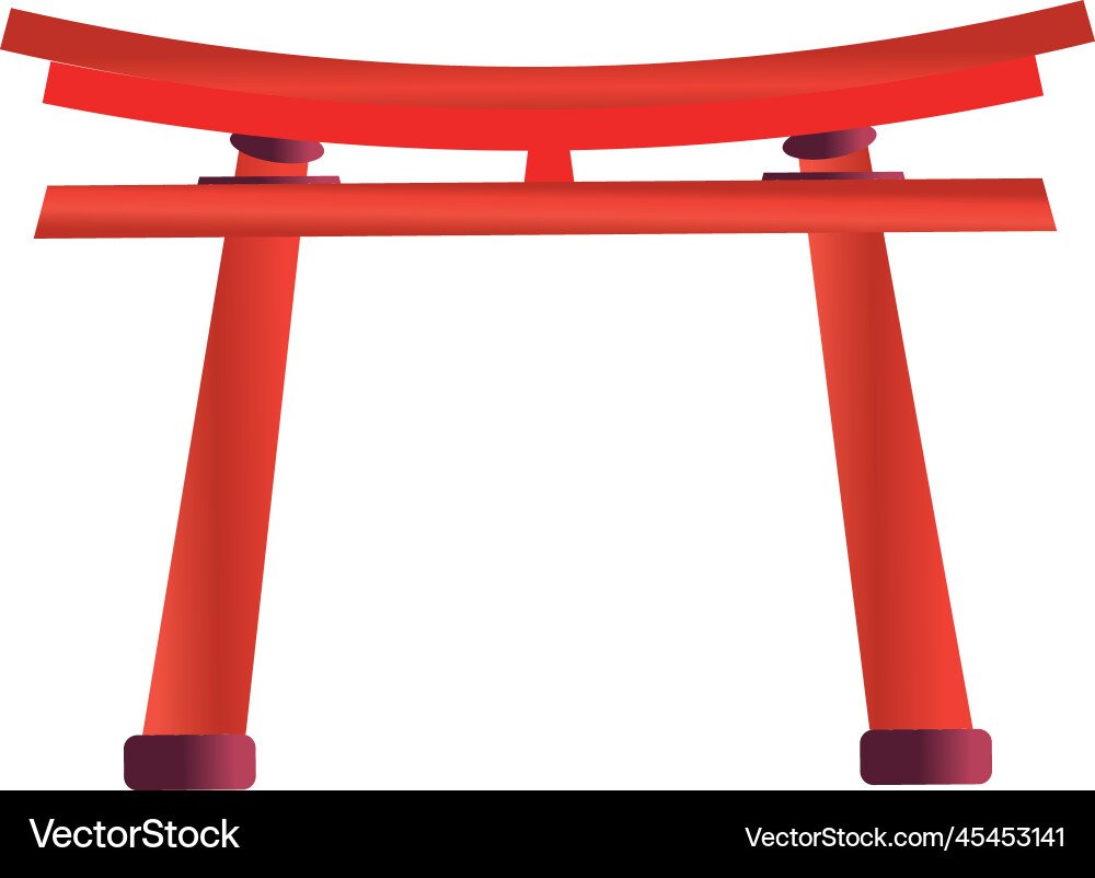 Isolated colored japanese shrine building Vector Image