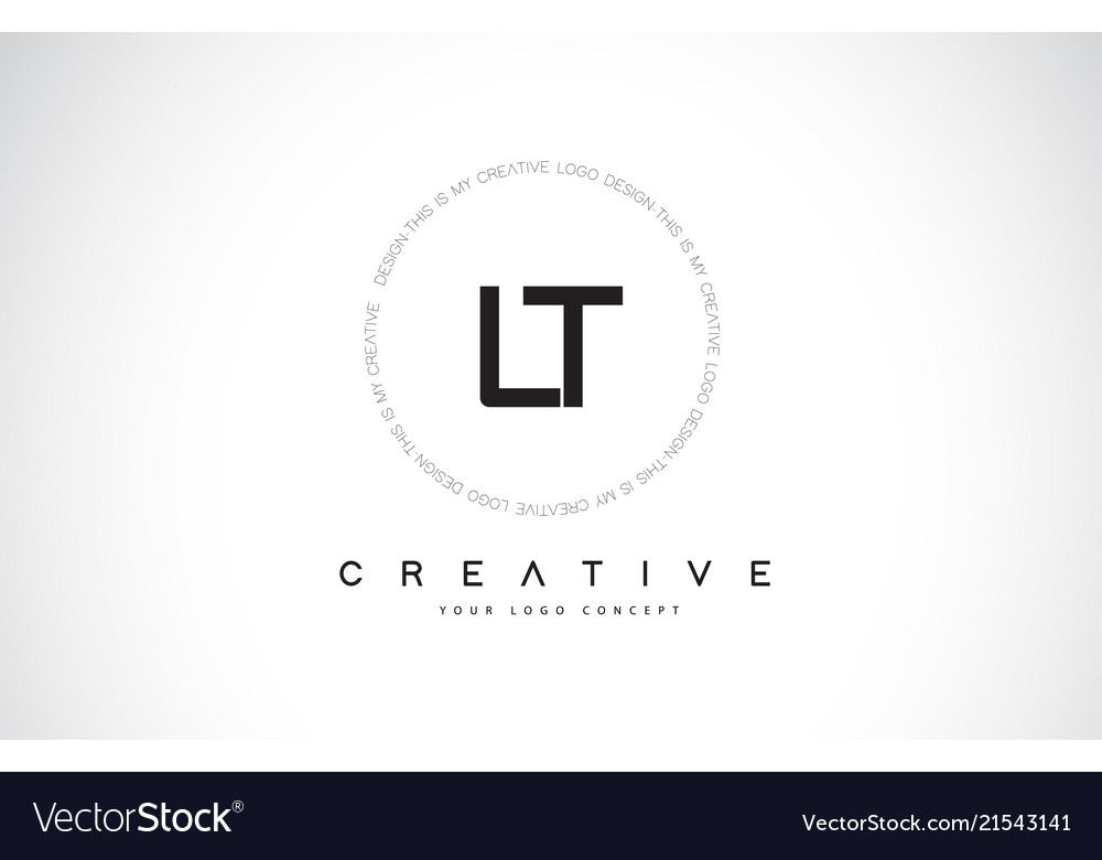 Lt l t logo design with black and white creative