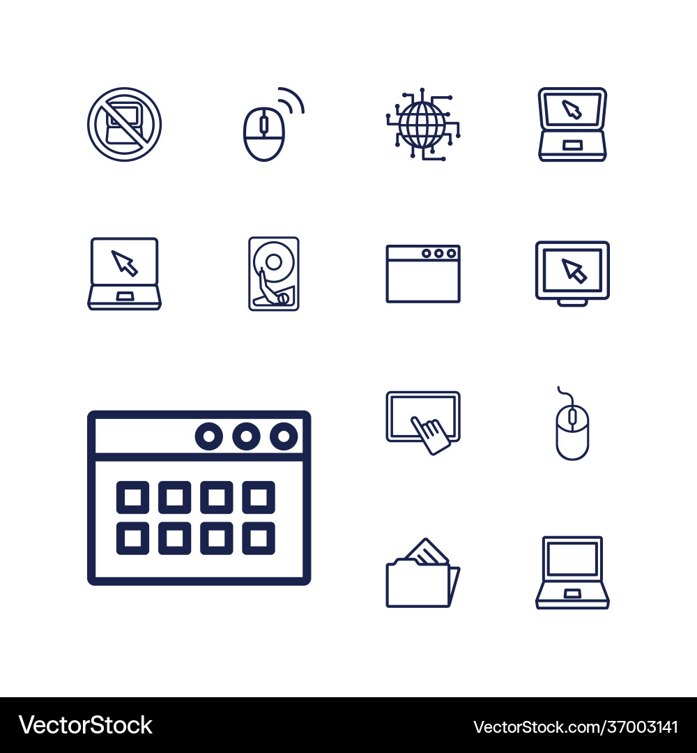 Pc icons Royalty Free Vector Image - VectorStock