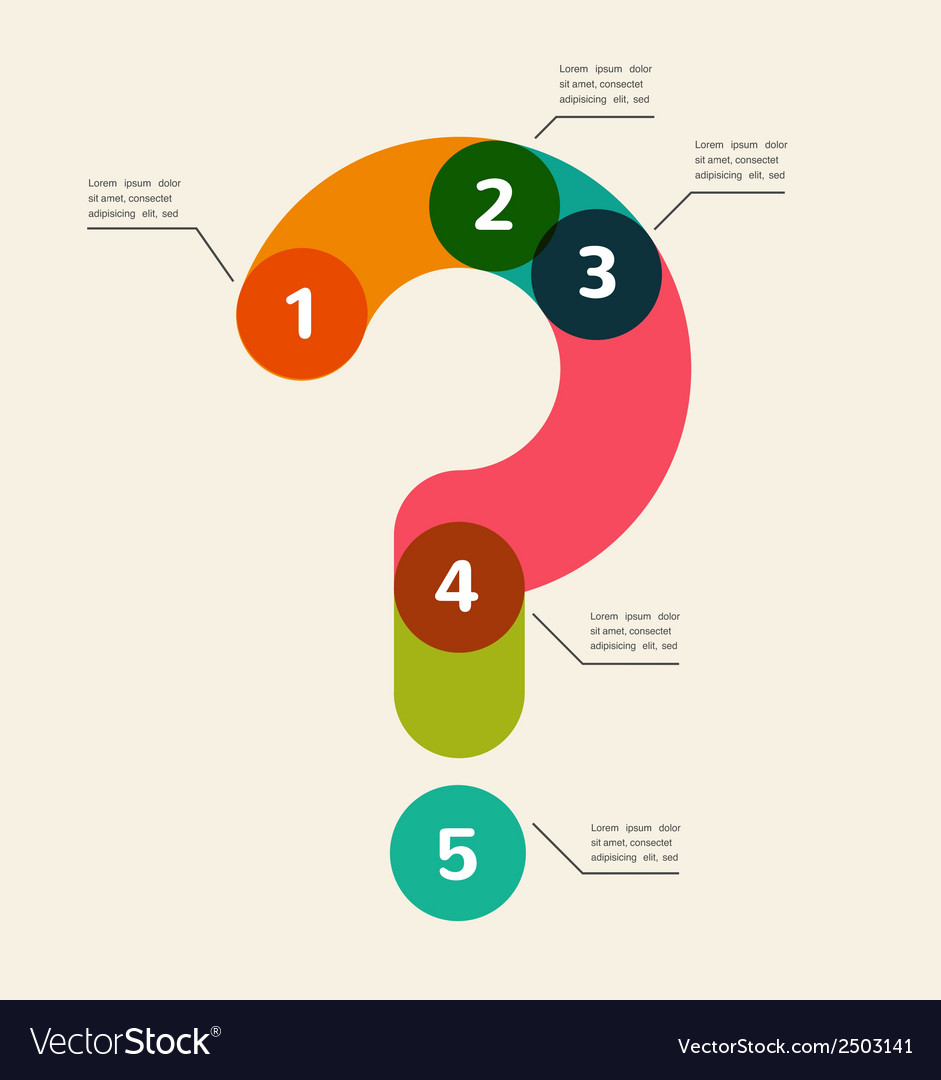 Question mark abstract background infographic Vector Image