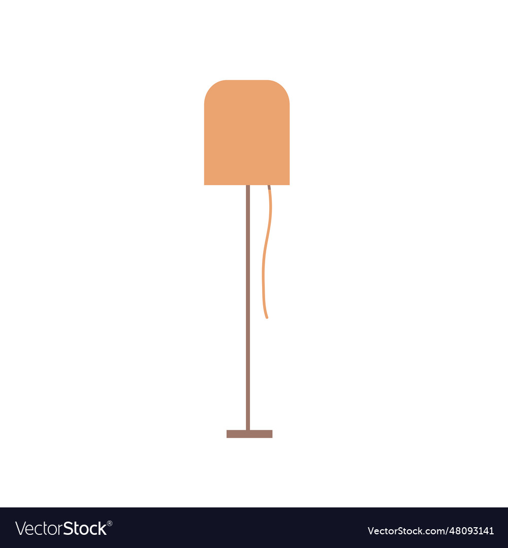 Standing lamp design template element Royalty Free Vector