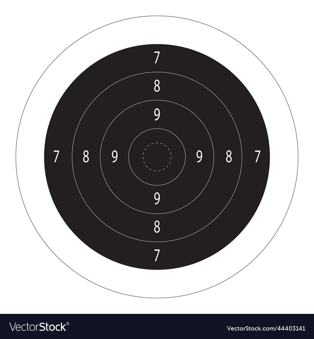 Target with numbers for shooting Royalty Free Vector Image