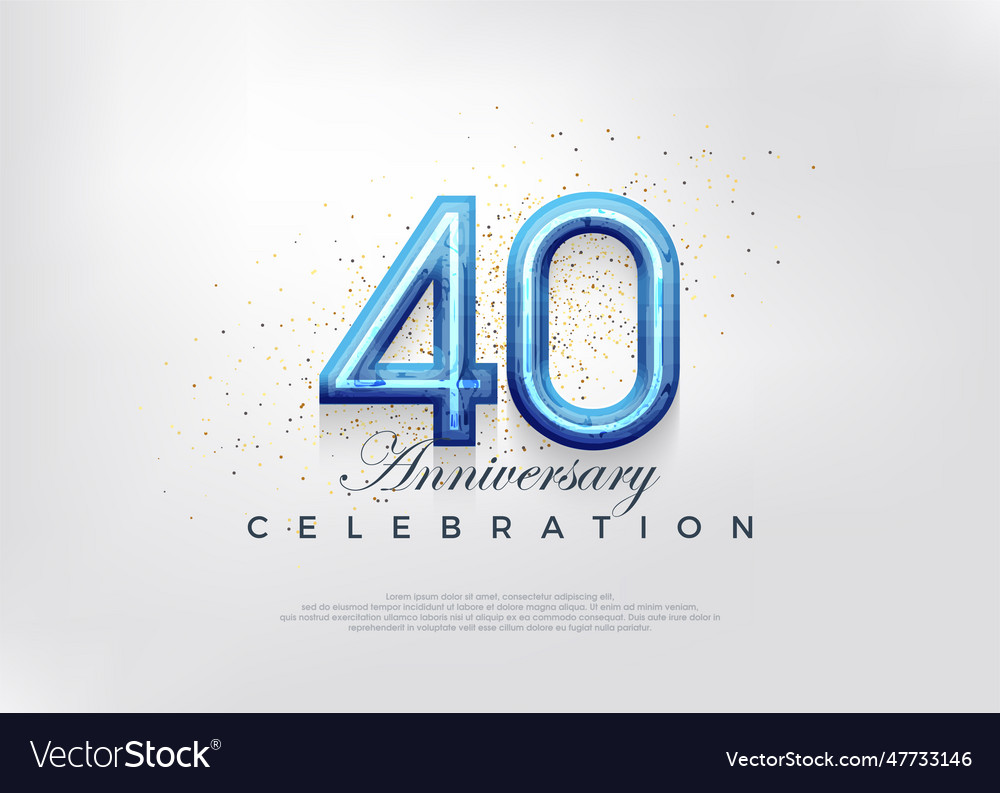 40th anniversary celebration design Royalty Free Vector