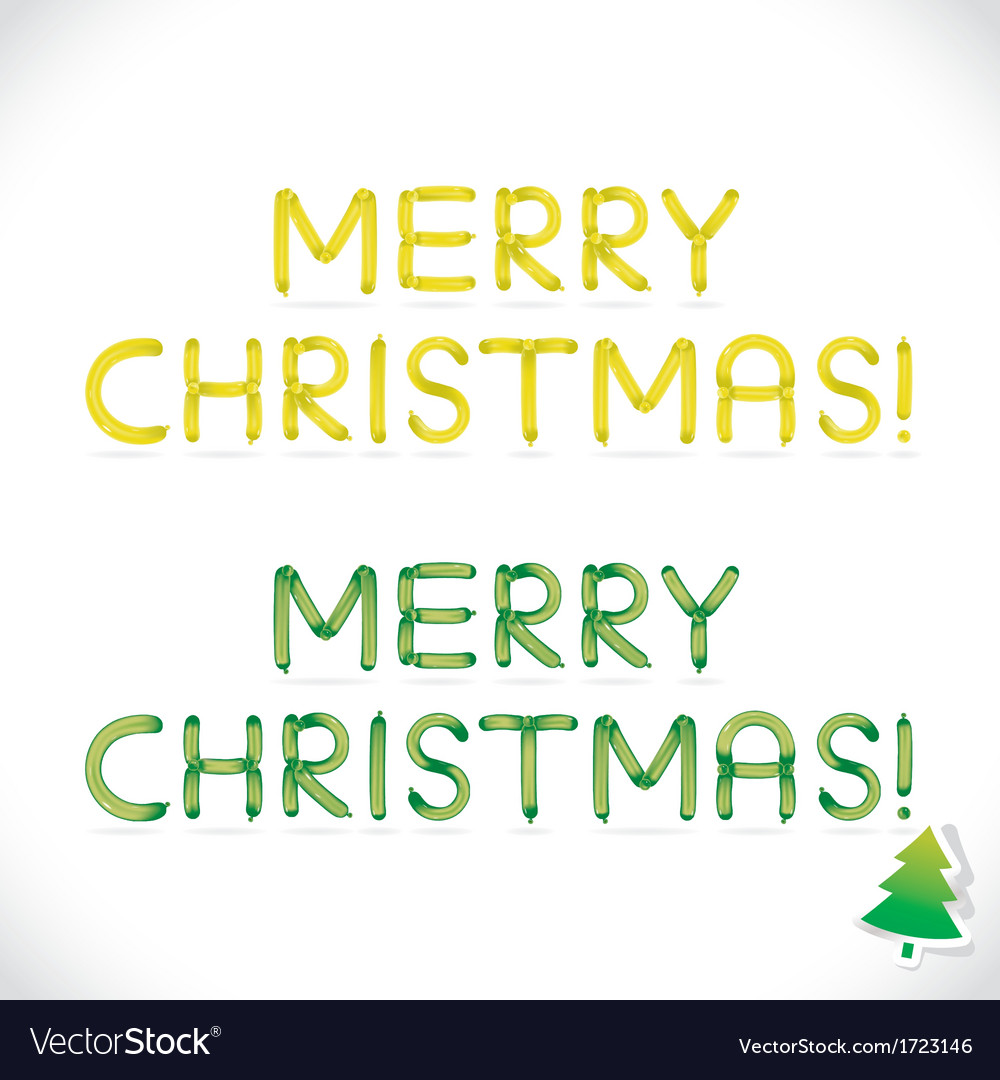 balloon merry christmas phrase