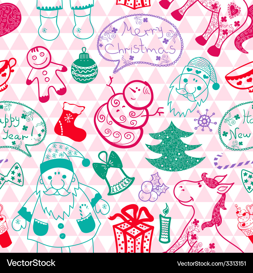 Christmas seamless pattern Royalty Free Vector Image