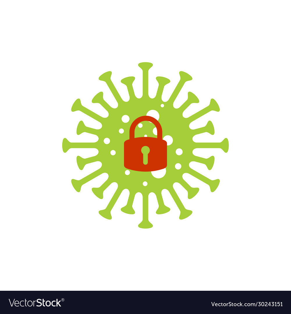 Coronavirus lockdown symbol pandemic Royalty Free Vector