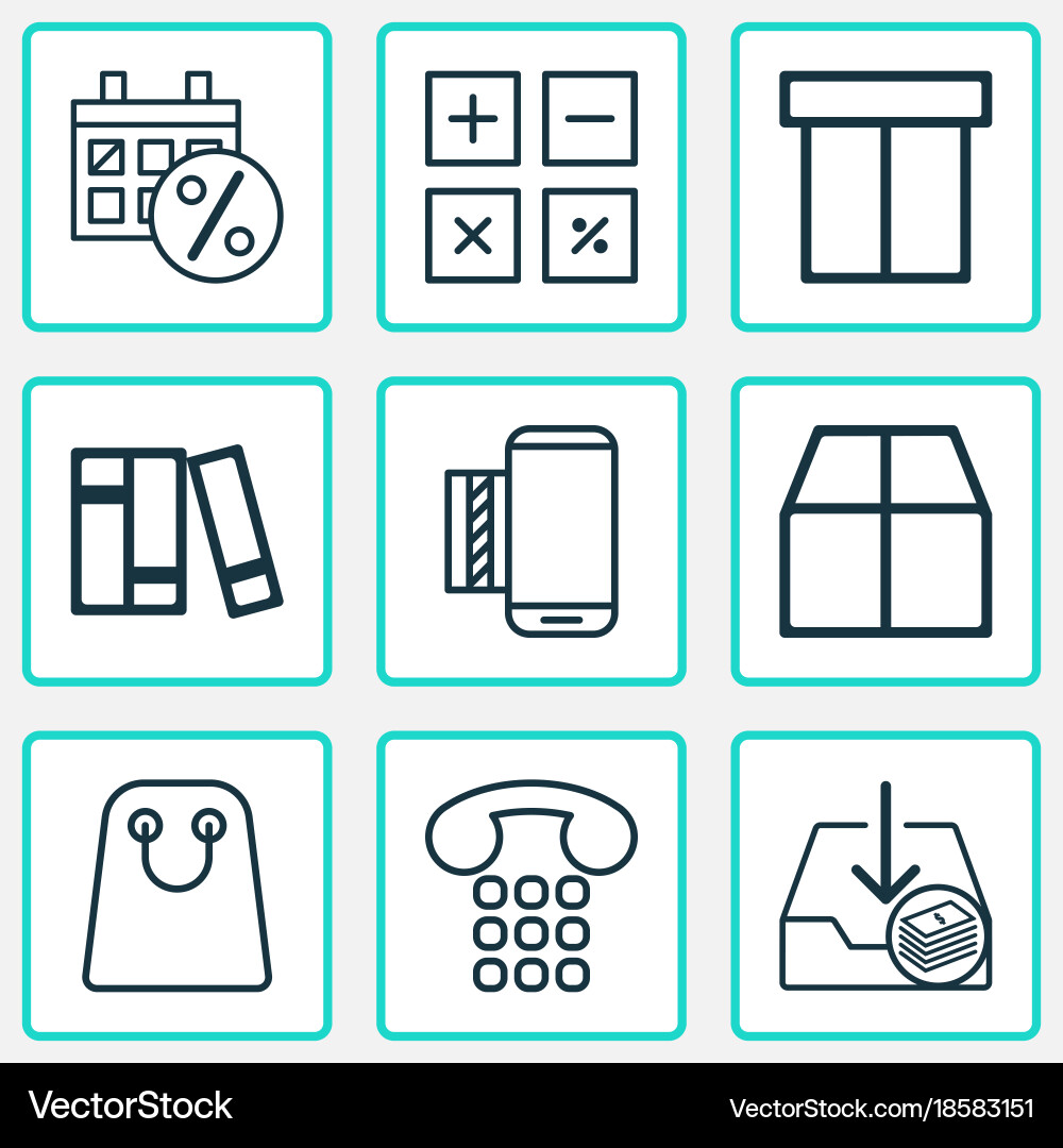 E-commerce icons set includes Royalty Free Vector Image