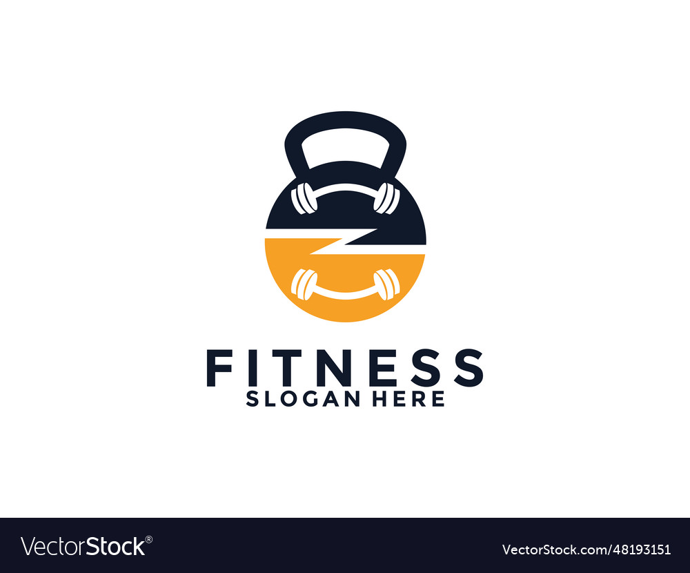 Fitness and gym logo design Royalty Free Vector Image