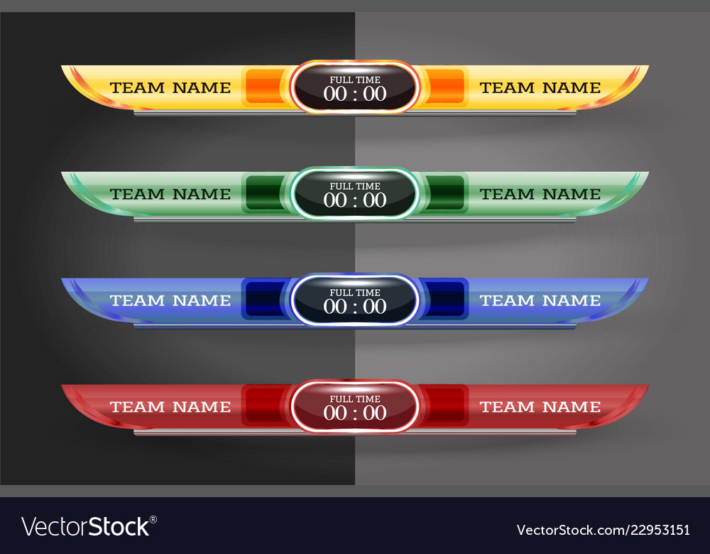 Scoreboard digital screen graphic template Vector Image