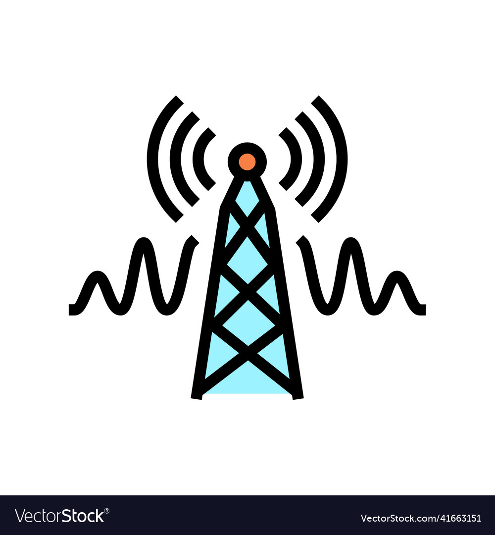 Telecommunication service color icon Royalty Free Vector